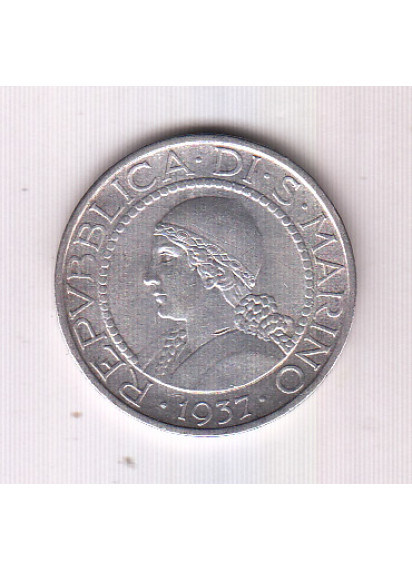 1937 5 Lire Argento San Marino Spl